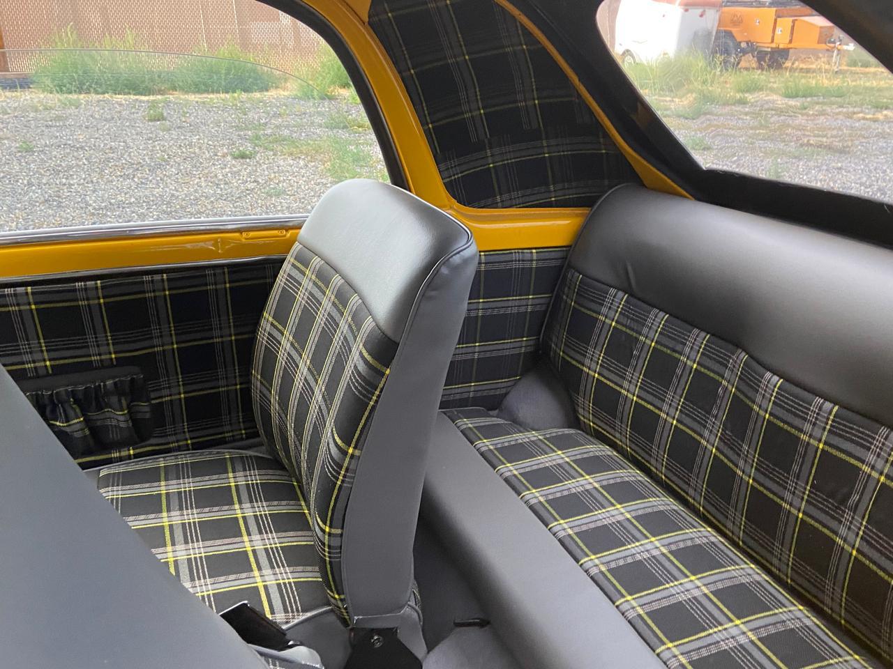 Tartan plaid rear seat