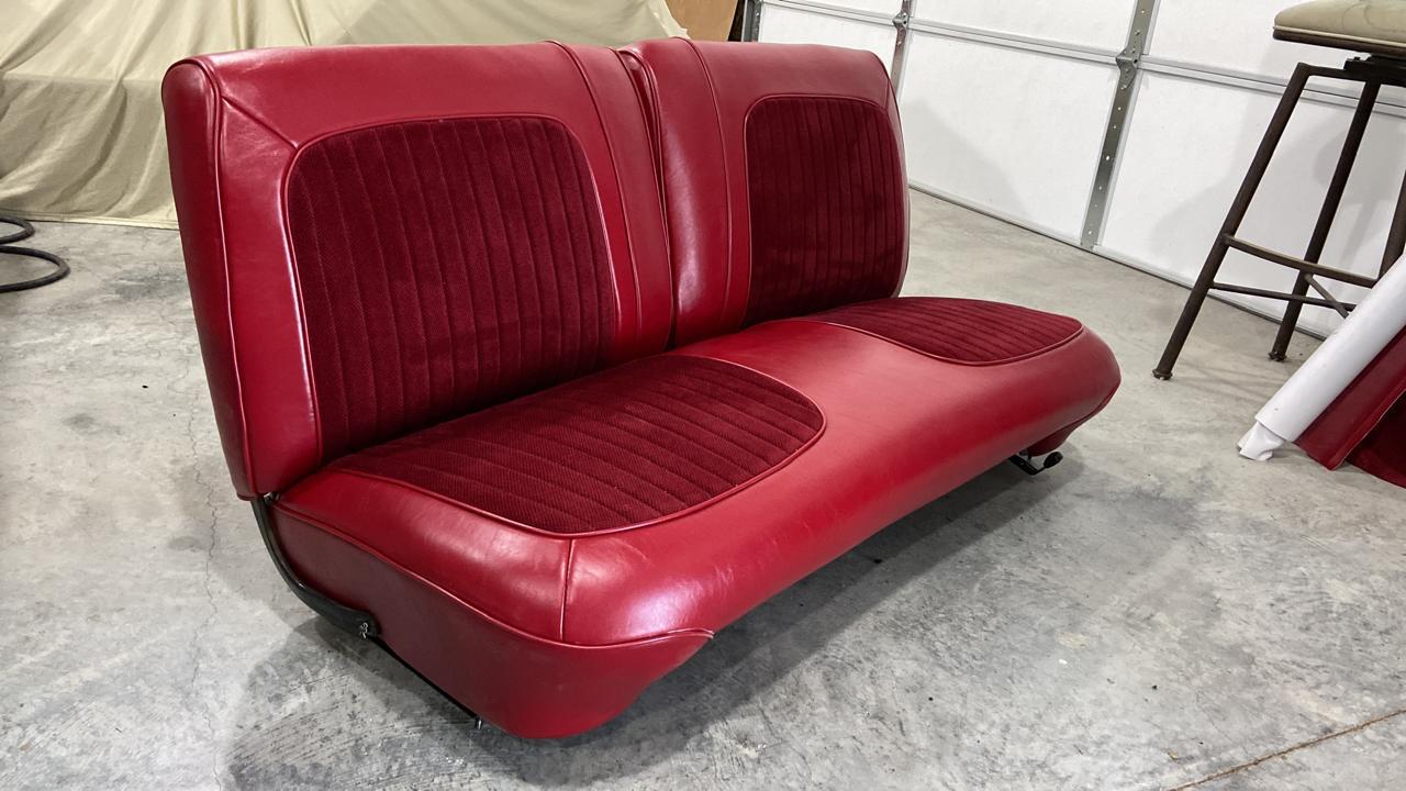 Red bench seat